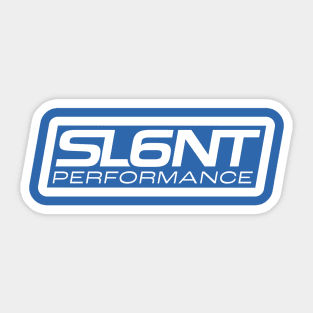 Slant 6 Performance (White + Blue) Sticker